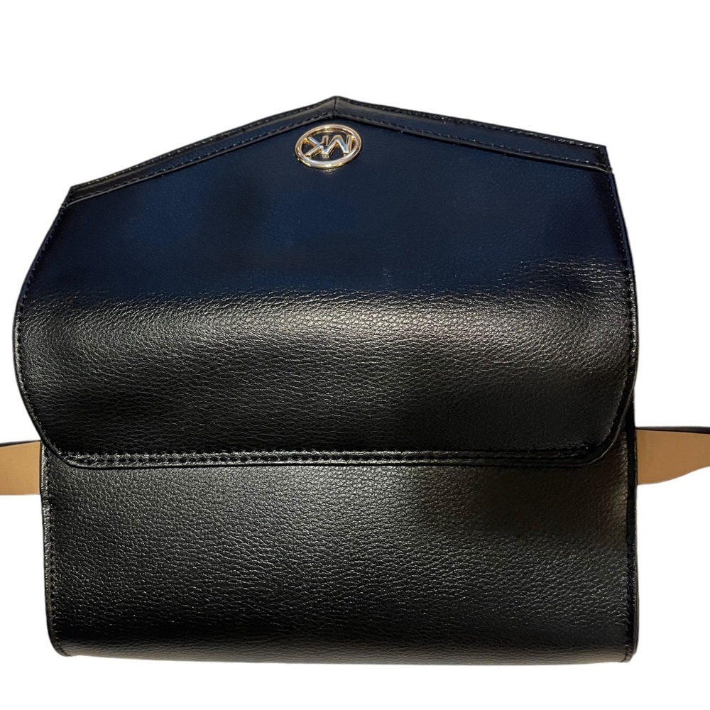 Michael Kors Black Leather Belt/Travel Bag with Signature Logo in Gold Tone ✨ - Picture 7 of 12